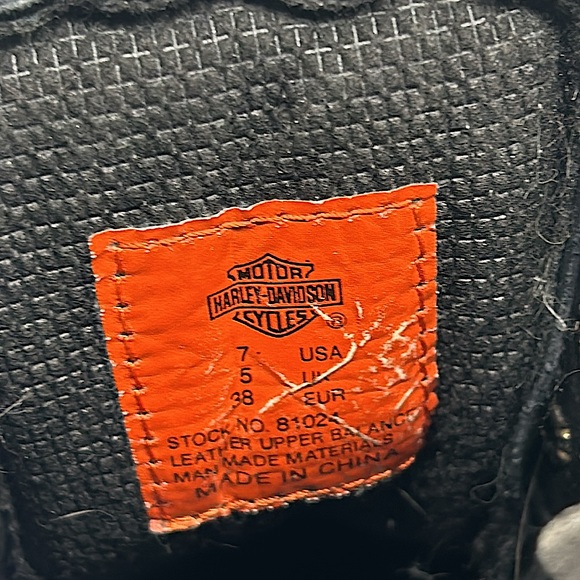 Harley-Davidson Sexy Black Leather Lace Up Moto Boots Shoes **Size 7** 🔥🔥 - Picture 10 of 11